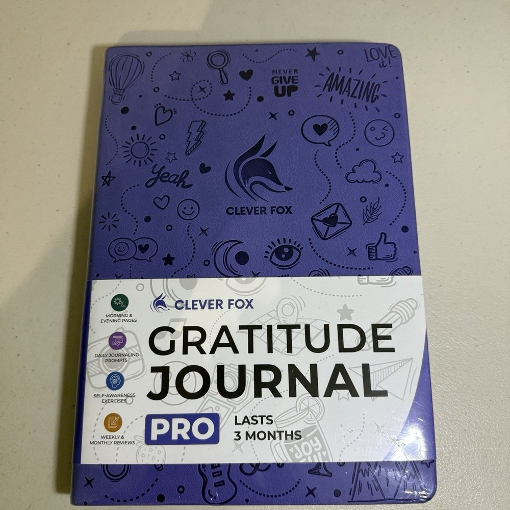 Clever Fox Gratitude Journal PRO. Lavender.  **BRAND NEW**